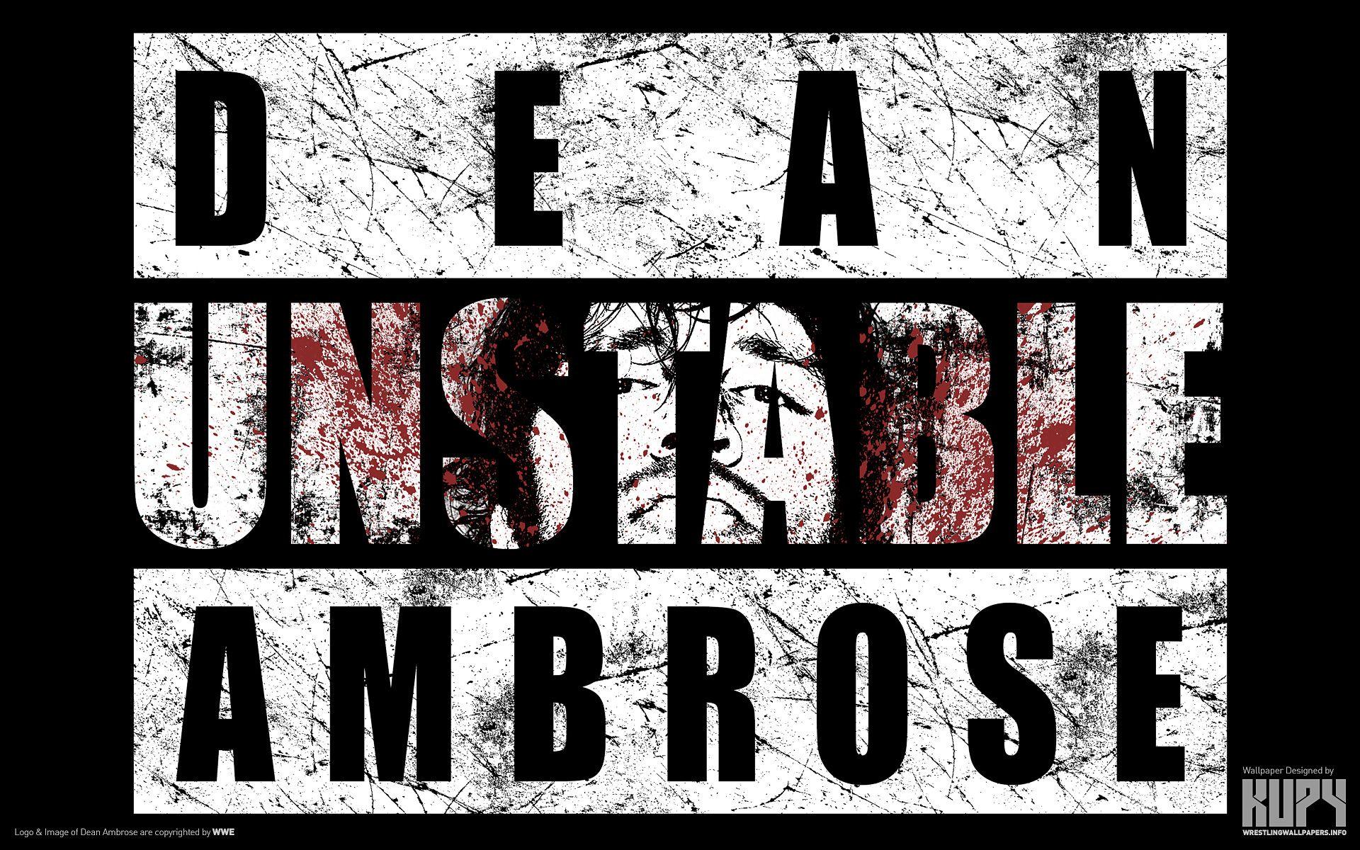 1920x1200 Free download Pin Unstable Dean Ambrose Logo [1920x1200] for your Desktop, Mobile & Tablet. Explore Dean Ambrose Wallpaper. Roman Reigns Wallpaper, Dean Ambrose WWE Wallpaper