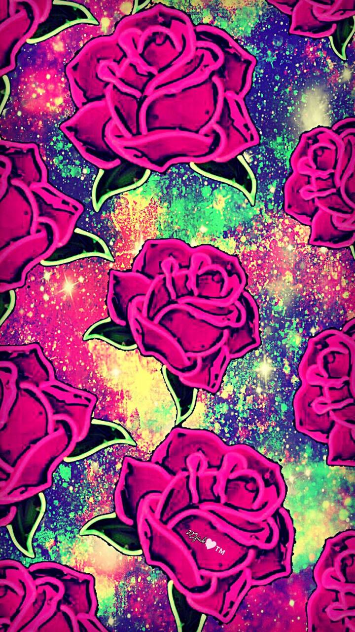 720x1280 Bed of roses wallpaper