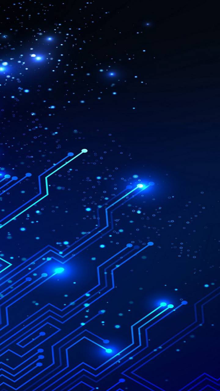 720x1280 Blue circuit board wallpaper