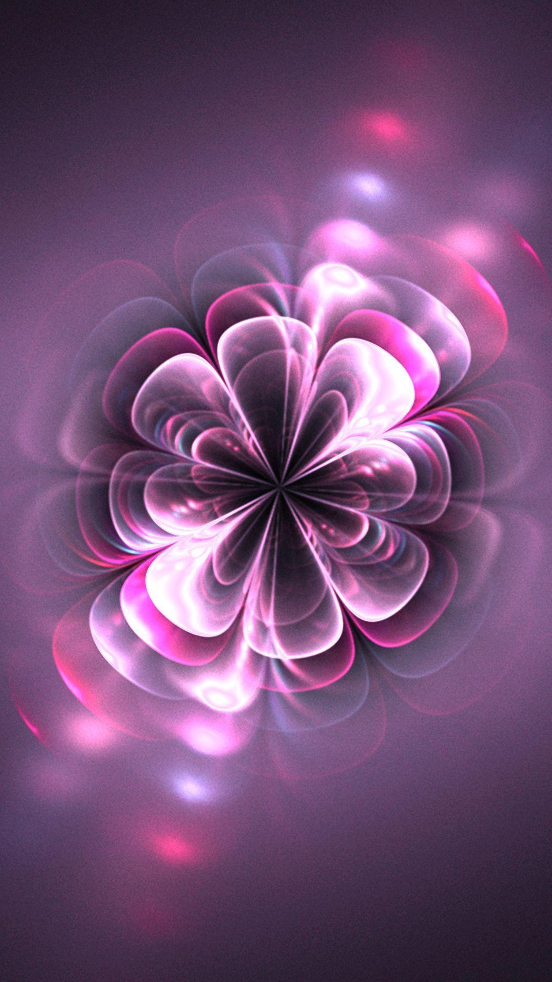 1080x1920 Shiny purple #wallpaper/ background with shiny fractal flower and lot of light, 1080*1820 9/. iPhone wallpaper, Colorful wallpaper, Background phone wallpaper