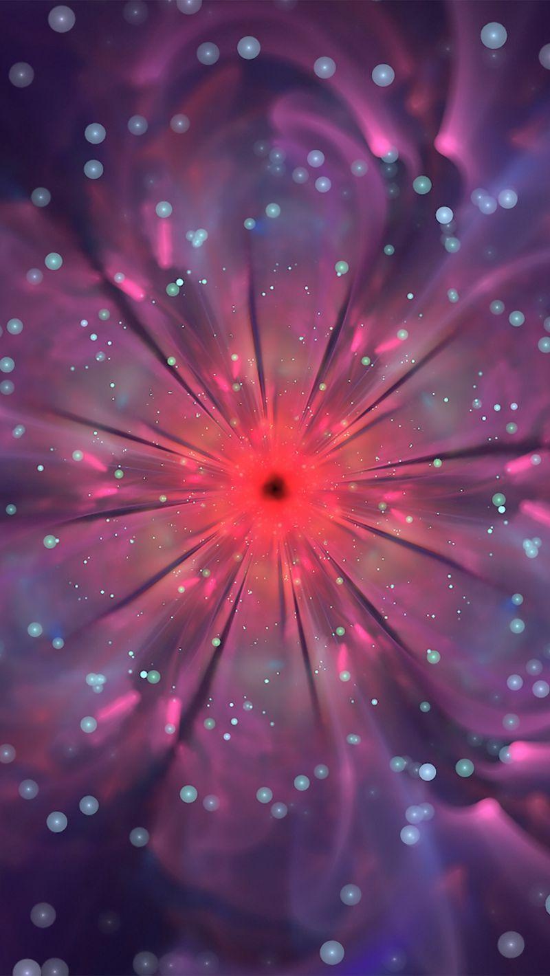 800x1420 Download Wallpaper 800x1420 Fractal, Flower, Glow, Abstraction, Bokeh Iphone Se 5s 5c 5 For Parallax HD Background