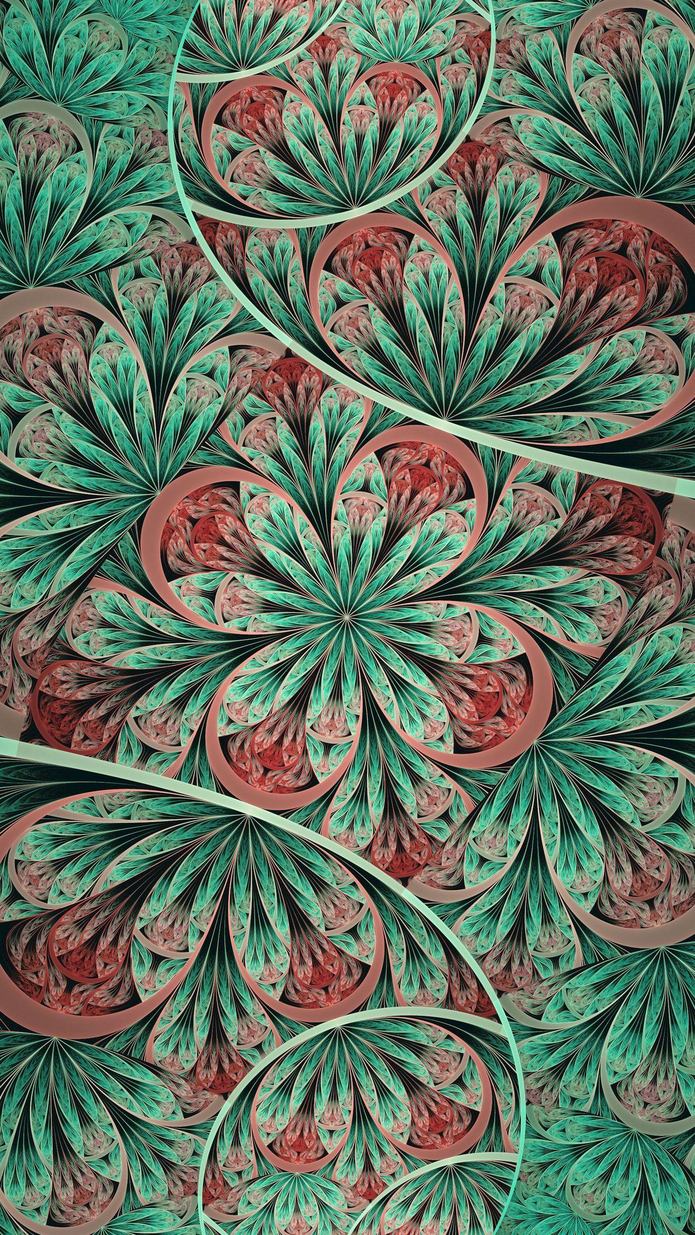 1350x2400 Download wallpaper 1350x2400 patterns, fractal, flowers, weave, connection iphone 8+/7+/6s+/for parallax HD background
