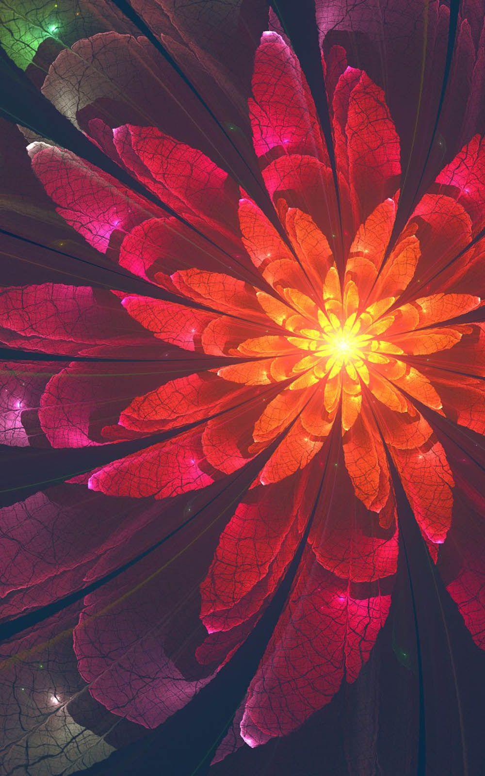 1000x1600 Fractal Flower 4K Ultra HD Mobile Wallpaper