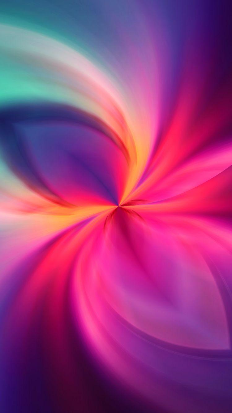 750x1334 Download Fractal, floral, pattern, glow, gradient, colorful wallpaper, 750x iphone iPhone 8