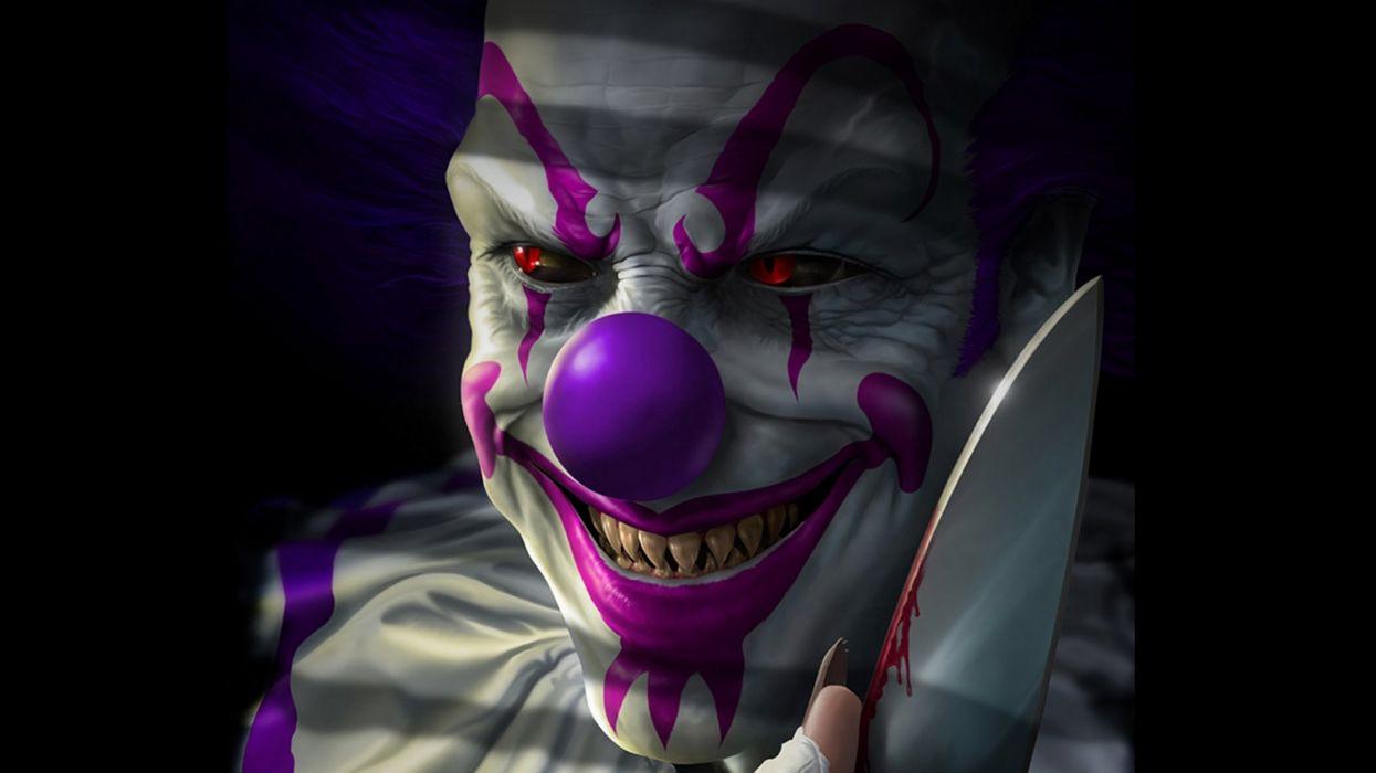 1245x700 Dark horror evil clown art artwork f wallpaperx1440