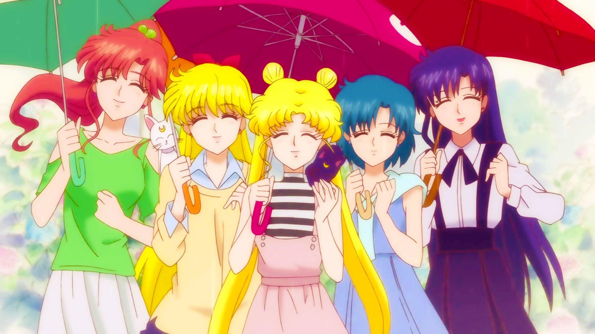1920x1080 Sailor Moon Crystal OP Group moon fondo de pantalla