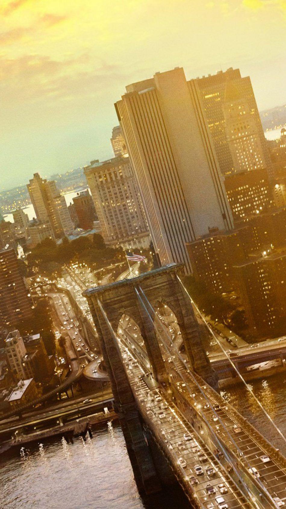 950x1689 Brooklyn Bridge Cityscape New York City 4K Ultra HD Mobile Wallpaper