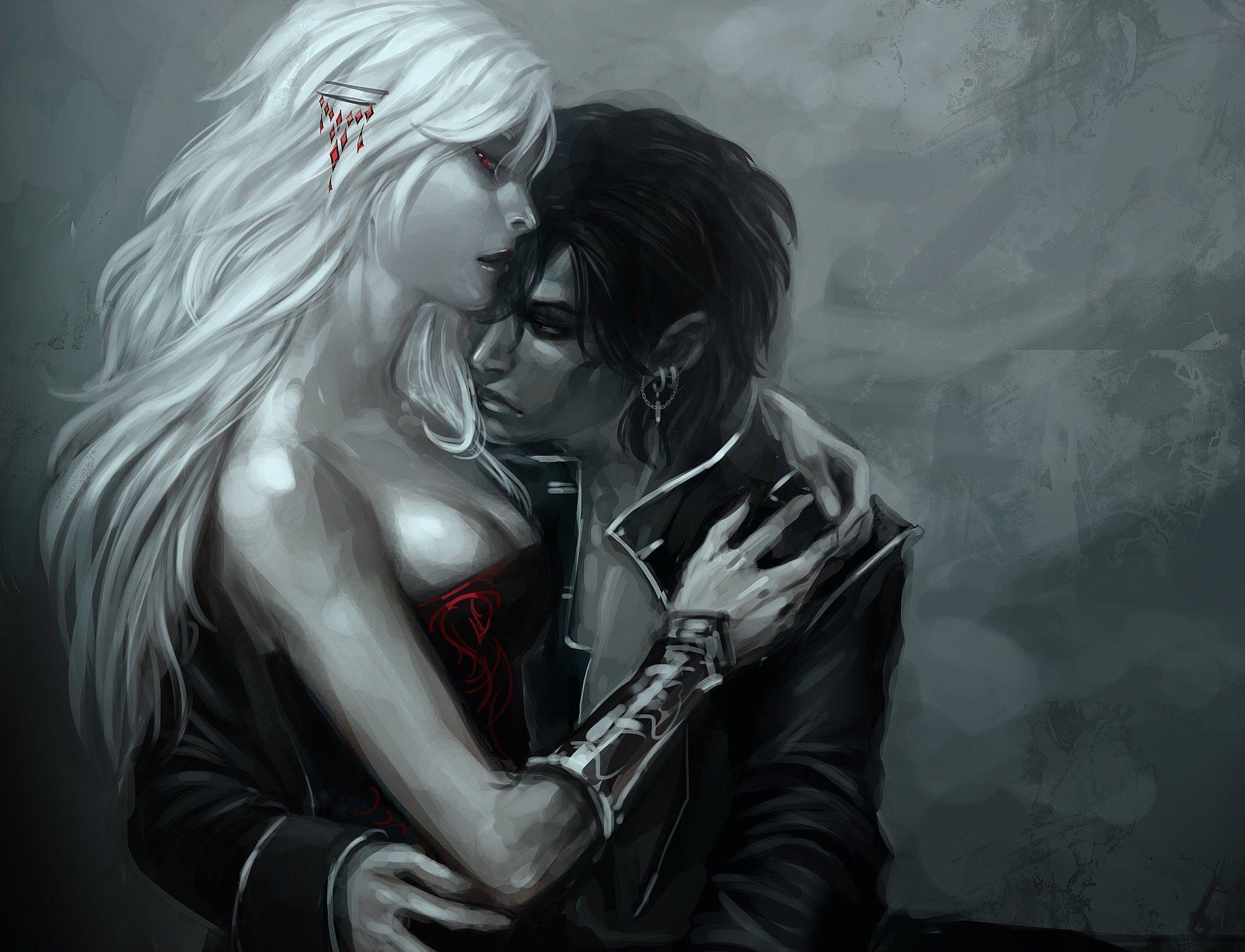Vampire Couple Wallpapers Top Free Vampire Couple Backgrounds Wallpaperaccess