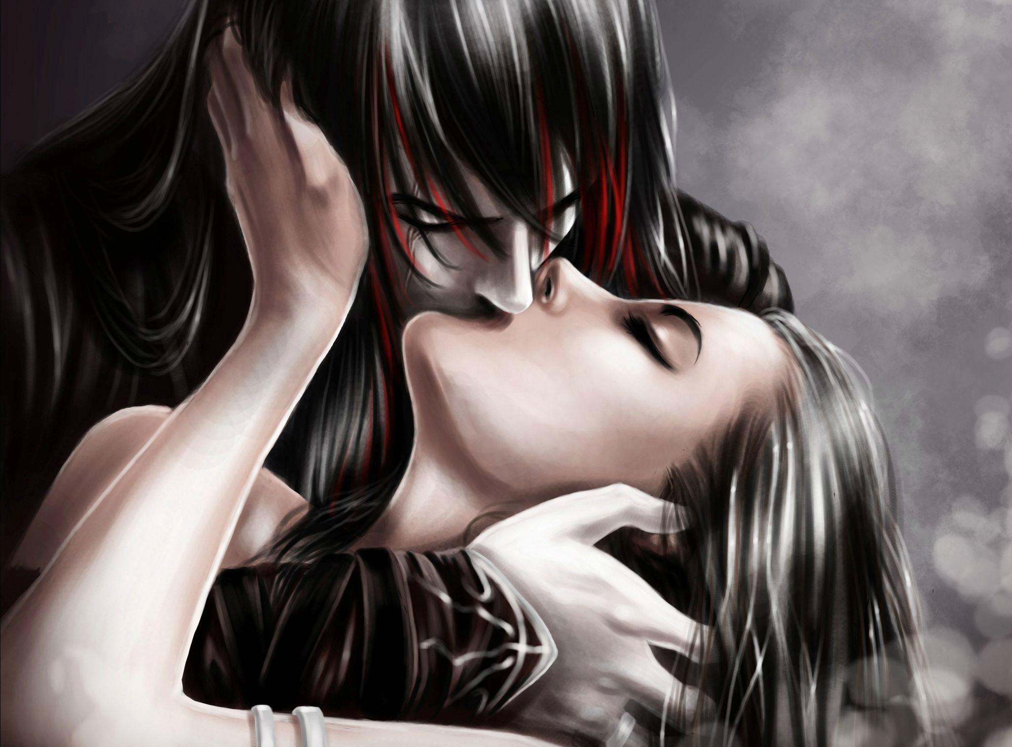 Anime couple, art, rose, manga, man, woman, boy, girl, purple, anime,  flower, HD wallpaper | Peakpx