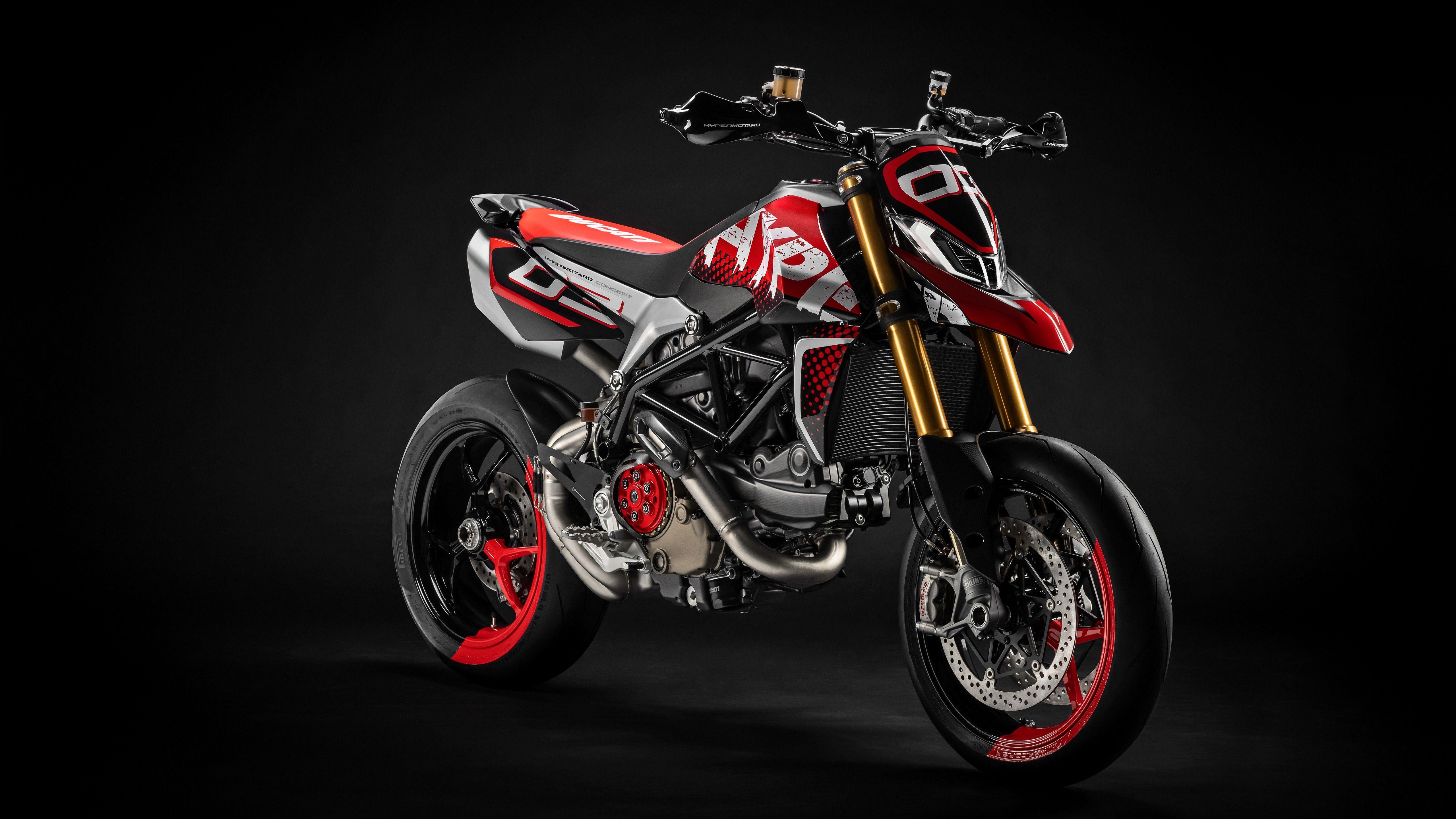 5120x2880 5K Wallpaper of 2019 Ducati Hypermotard 950 Concept Motorcycle