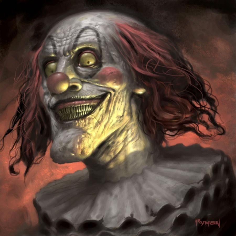 900x900 Digital Drawing: 50 Scary Clowns that Will Haunt in Your