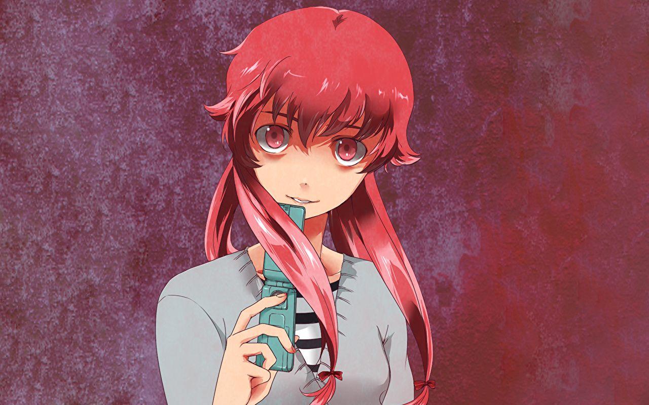 1280x800 Desktop Wallpaper Future Diary Anime female