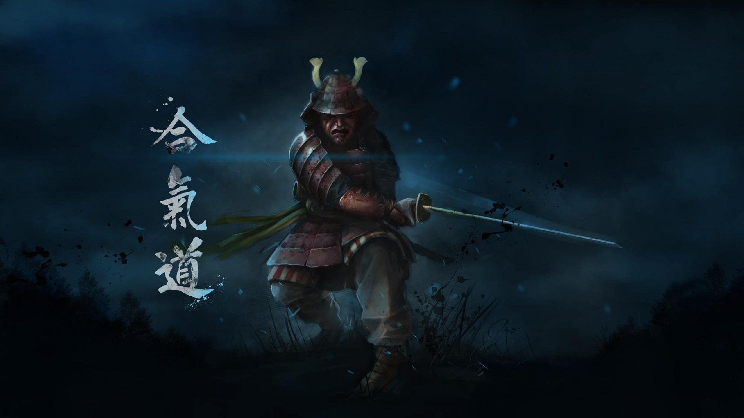 2560x1440 Samurai Warrior Wallpaper HD background picture