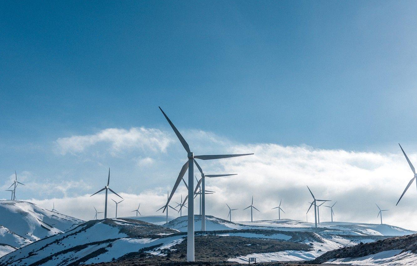 1332x850 Wallpaper snow, mountains, Electromechanical, clean energy image for desktop, section пейзажи