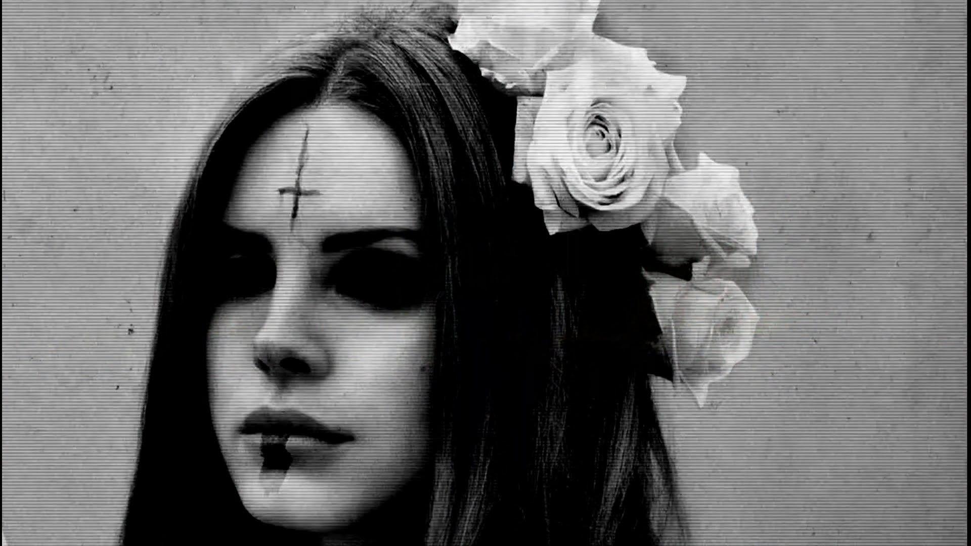 1920x1080 Gothic Lana Del Rey Inverted Cross Wallpaper:1920x1080