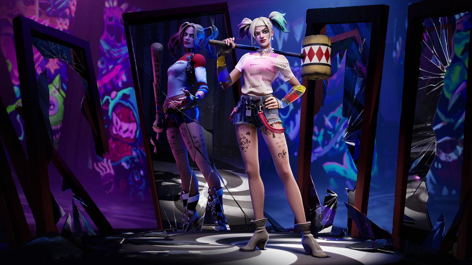 1920x1080 Harley Quinn Fortnite Outfit Wallpaper
