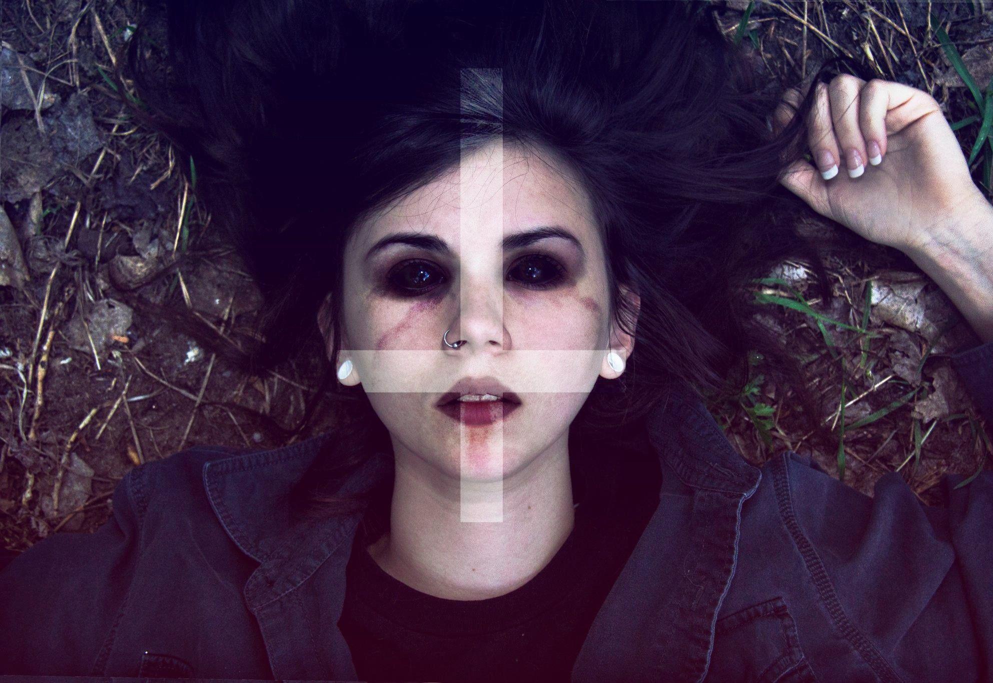 1985x1366 Satanic Frontal View Top View Black Sclera Inverted Cross Crucifix Wallpaper:1985x1366