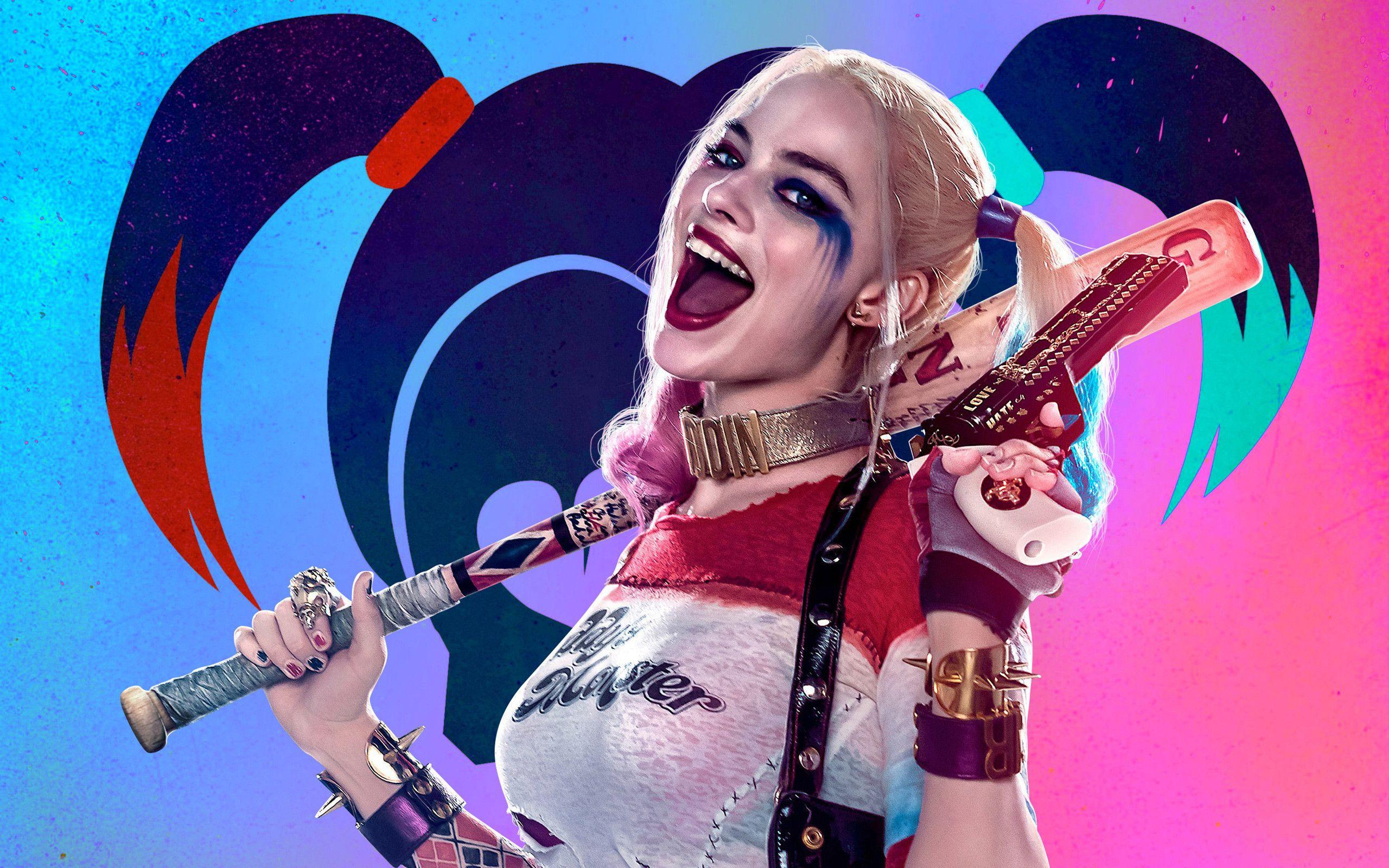 2560x1600 Margot Robbie Harley Quinn Wallpaper background picture