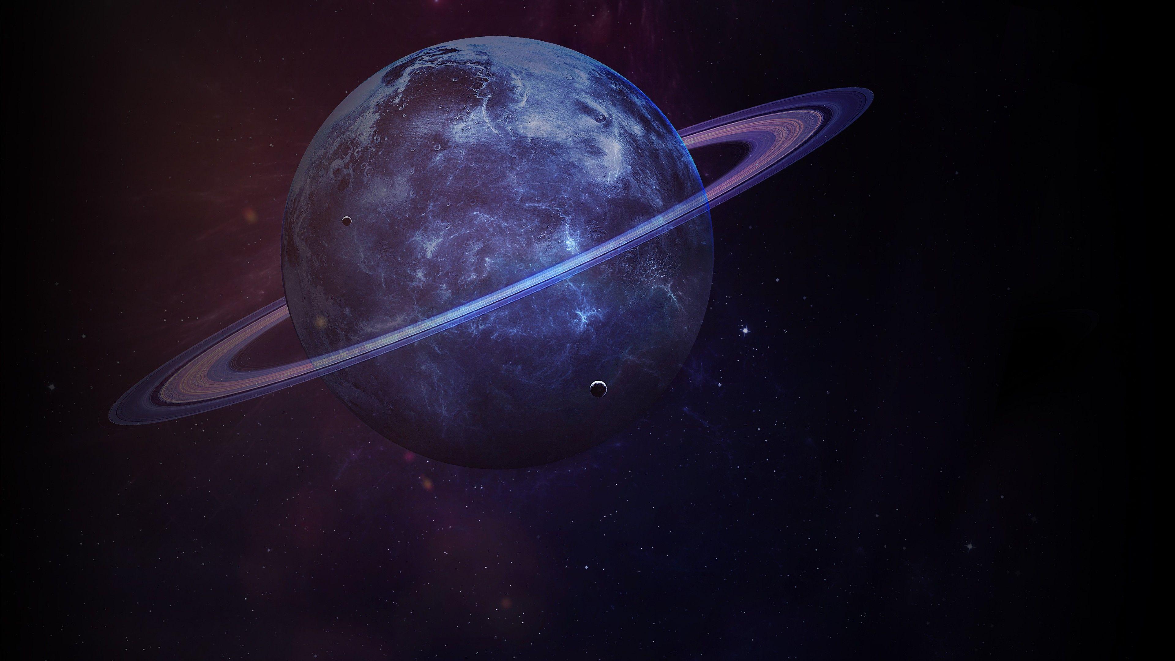 3840x2160 Big planet Saturn with rings in space Desktop wallpaper 1920x1200