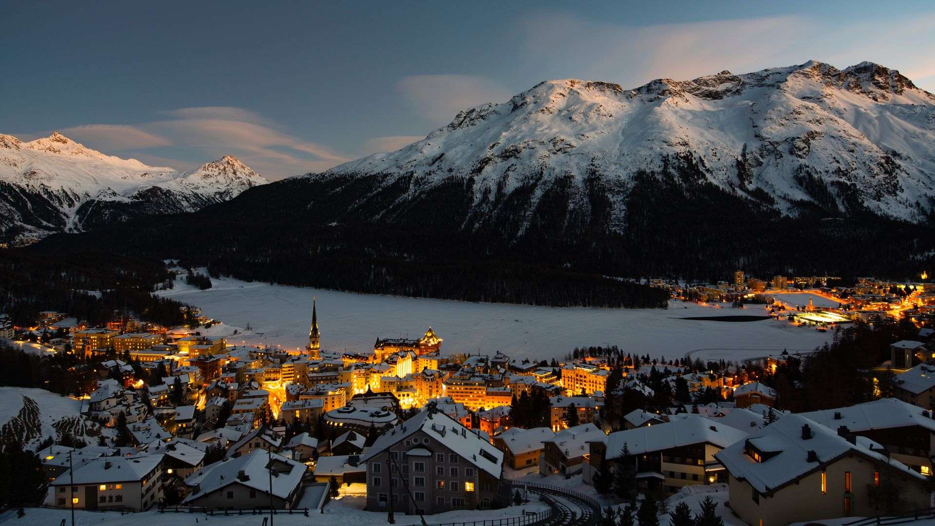 1920x1080 Winter Village Wallpaper 1920x1080