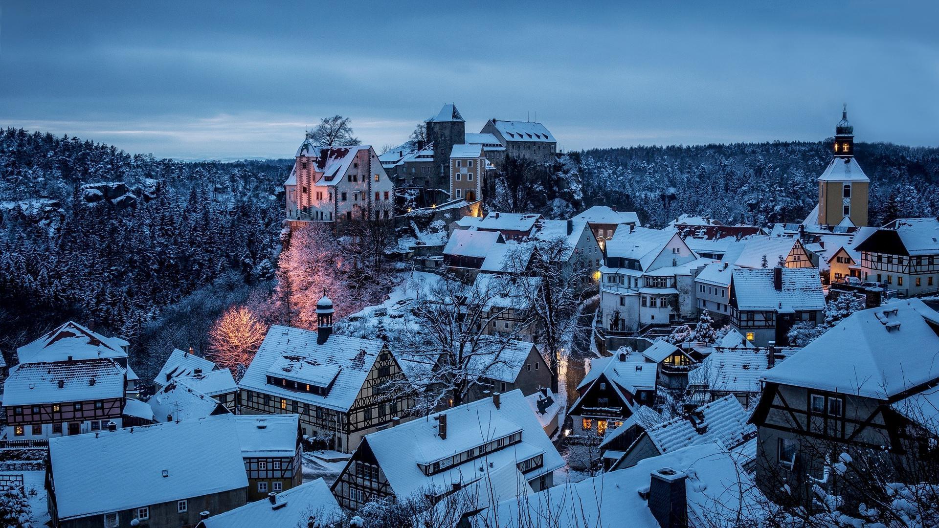 1920x1080 Free photo: Winter Town, Cold, Landscape