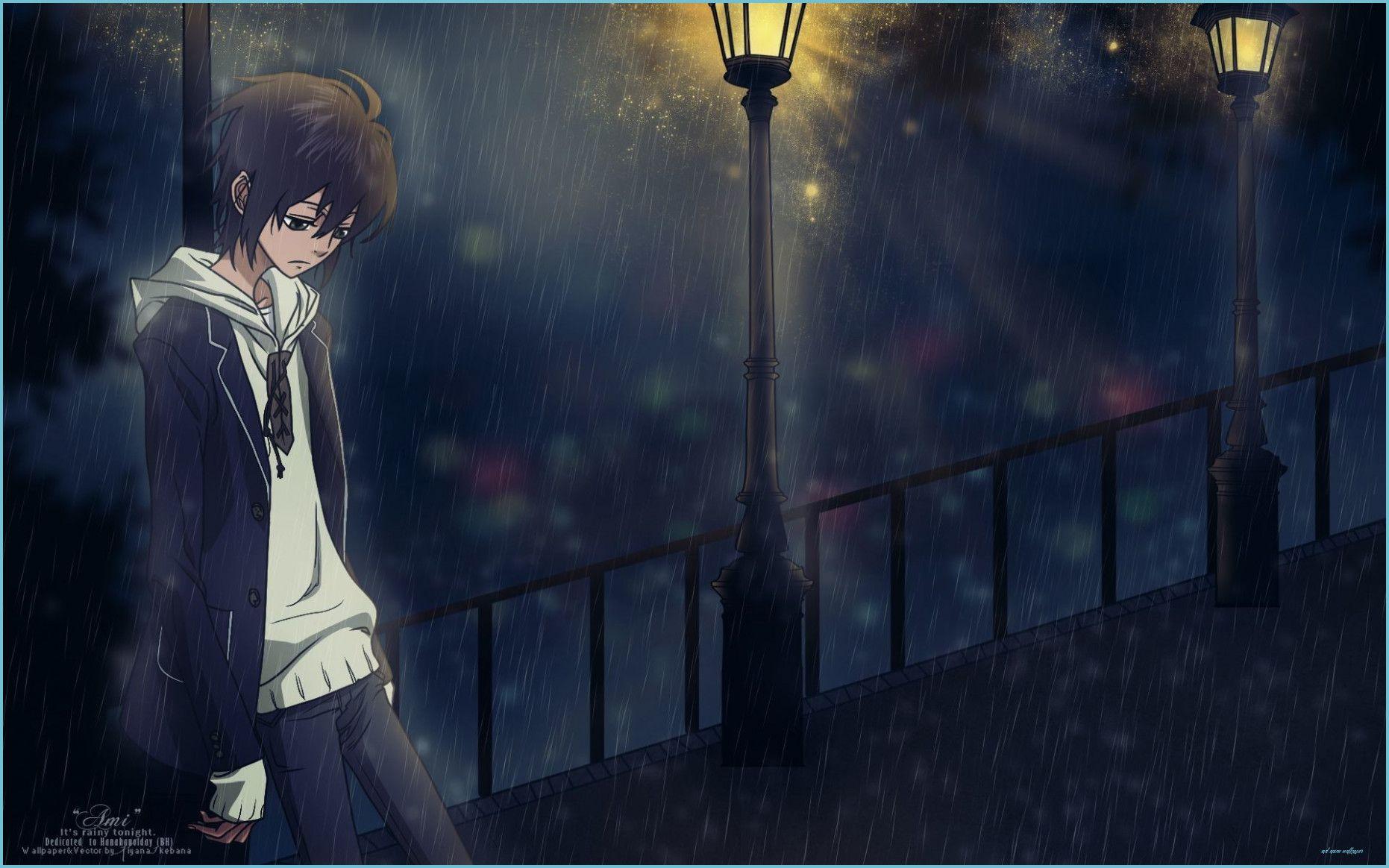 1862x1164 Rain Sad Anime School Wallpaper Free Rain Sad Anime School anime wallpaper