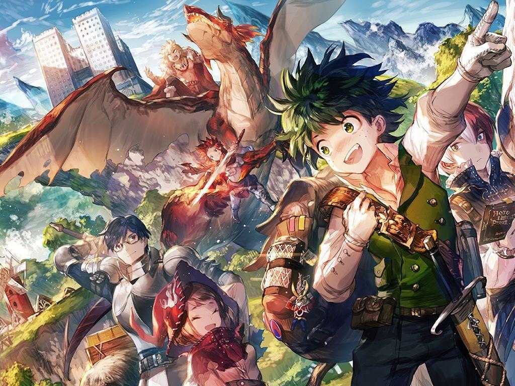 1024x768 Cute My Hero Academia Wallpaper