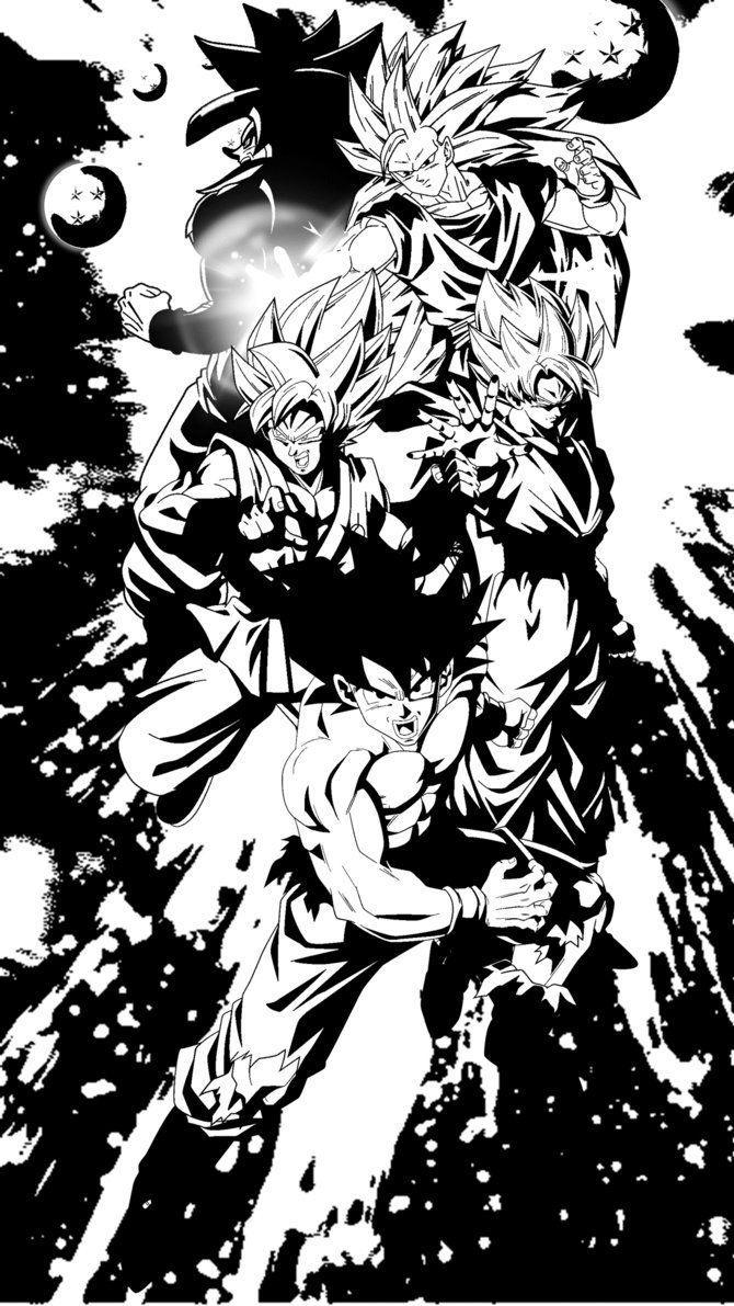 Black and White Dragon Ball Z Wallpapers - Top Free Black and White ...