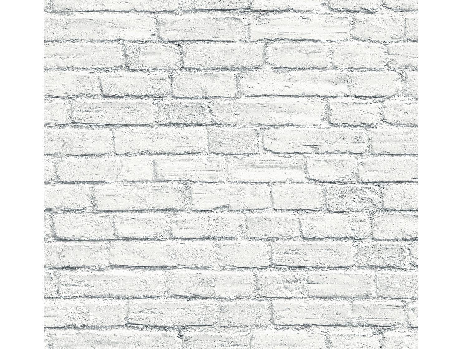 1481x1120 TD31502 White Brick Wall 3D Wallpaper