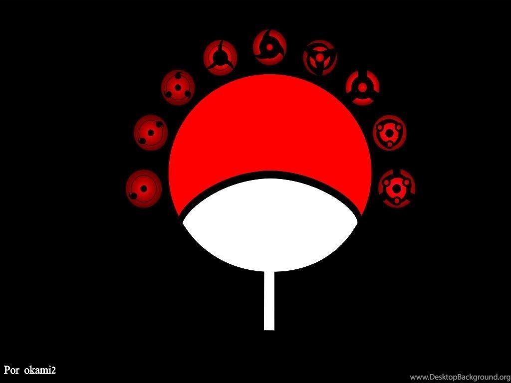 1024x768 Uchiha Symbol Wallpaper Desktop Background
