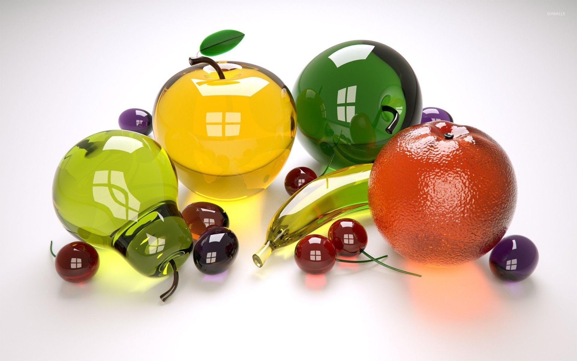 1920x1200 3D Apple Fruit Wallpaper