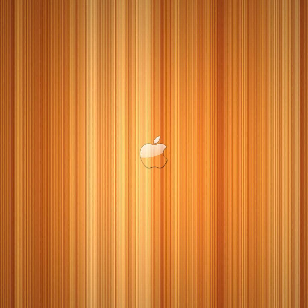 1024x1024 Glass Apple Logo iPad Wallpaper Free Download