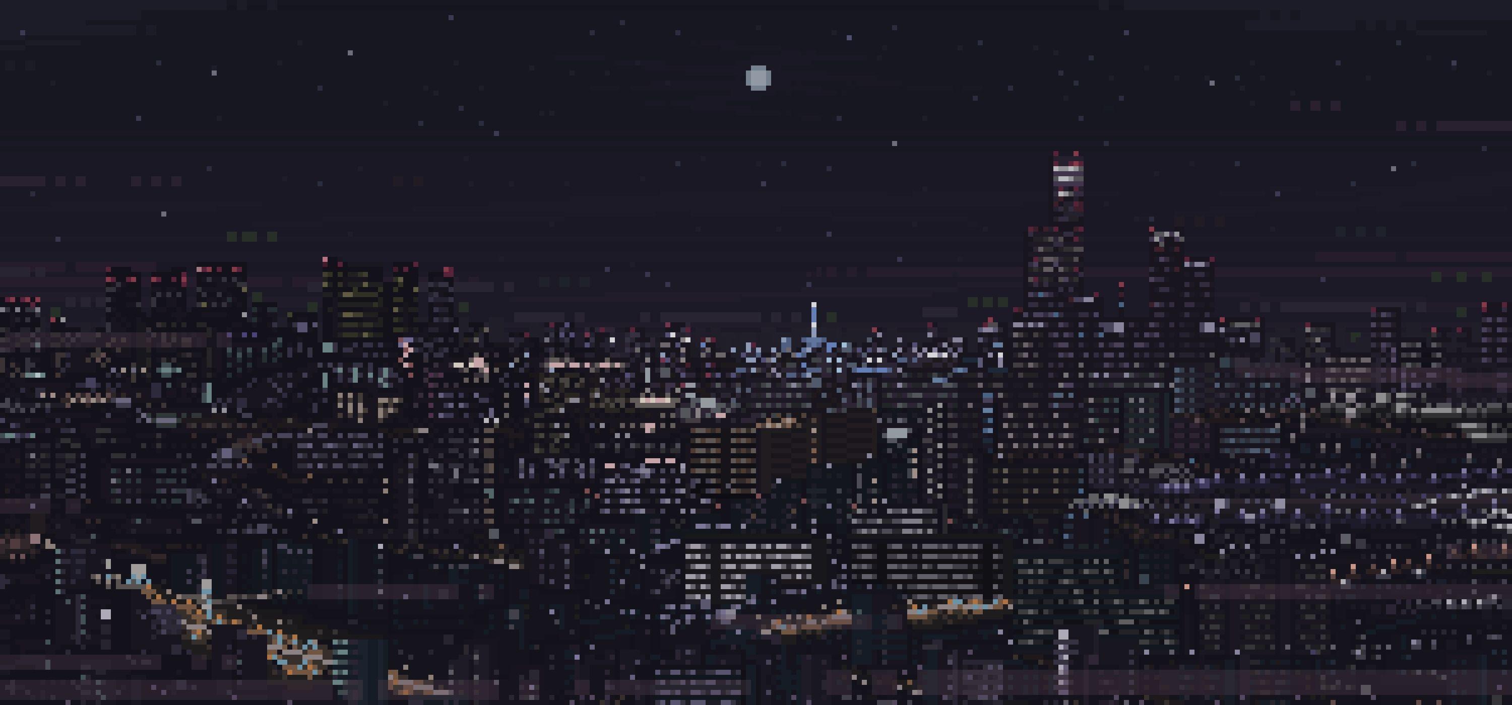 3000x1400 Pixel Art Wallpaper and Background HD Wallpaper of Pixel Art