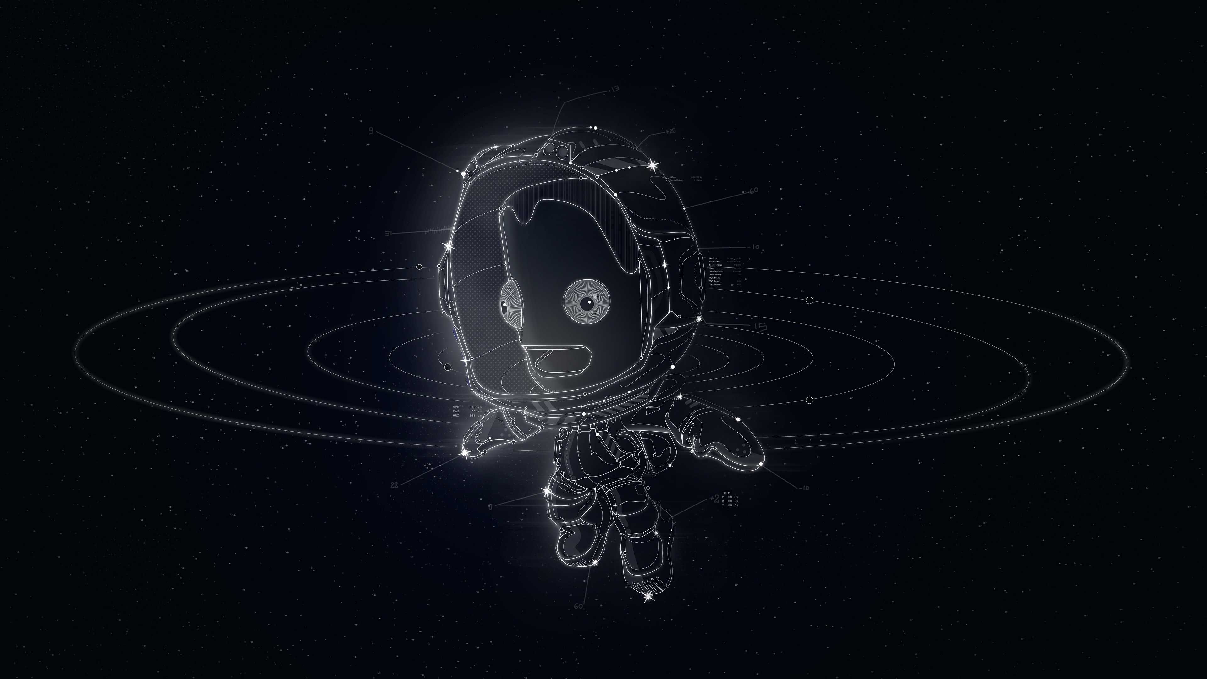 3840x2160 Space Drawing Wallpaper HD
