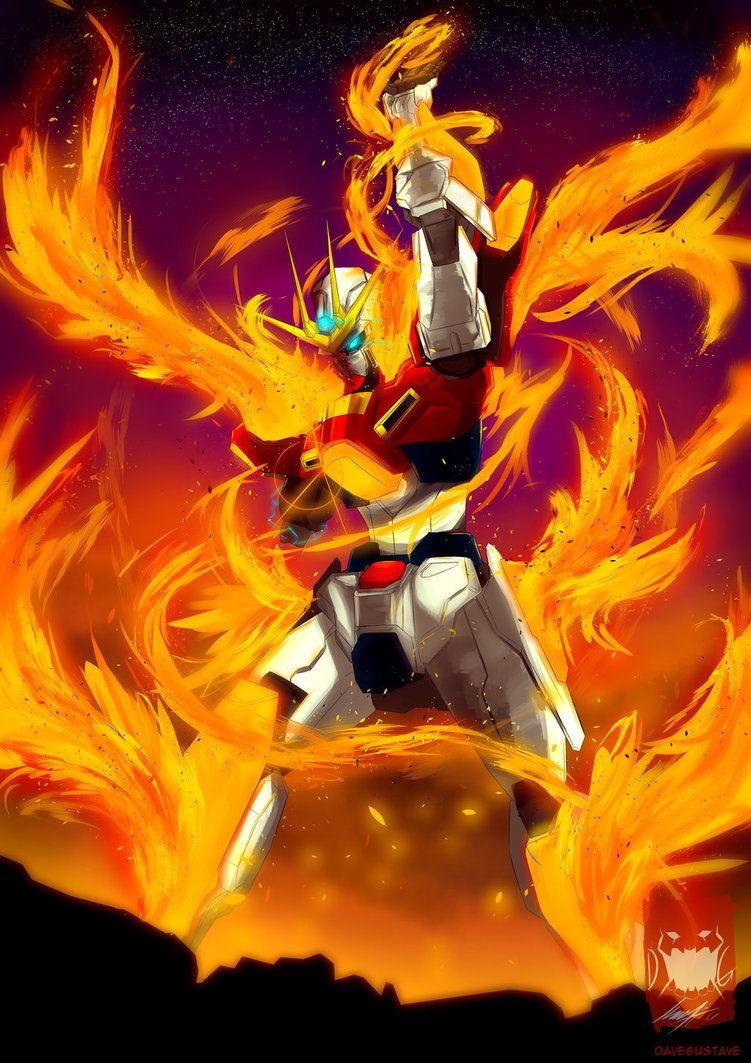 751x1063 Burning Gundam Wallpaper