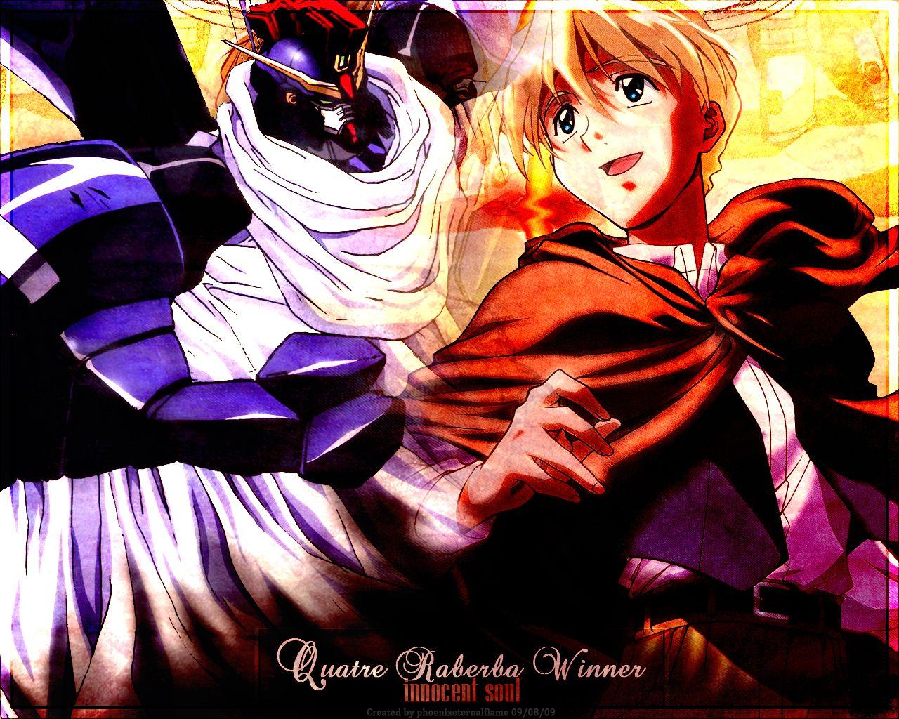 1280x1024 Mobile Suit Gundam Wing Wallpaper: Quatre and Sandrock