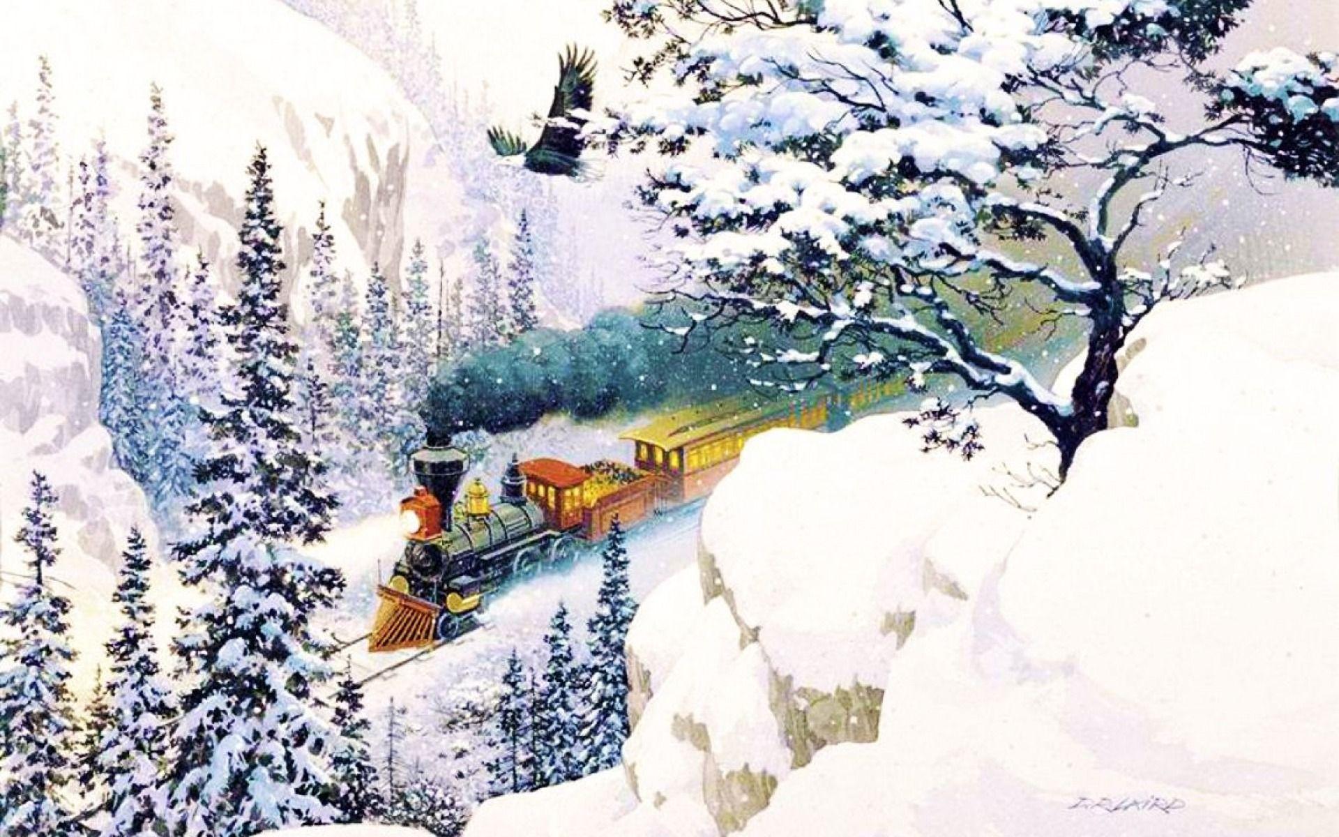 1920x1200 Nice Winter Wood Engine Eagle wallpaper. Nice Winter Wood Engine Eagle