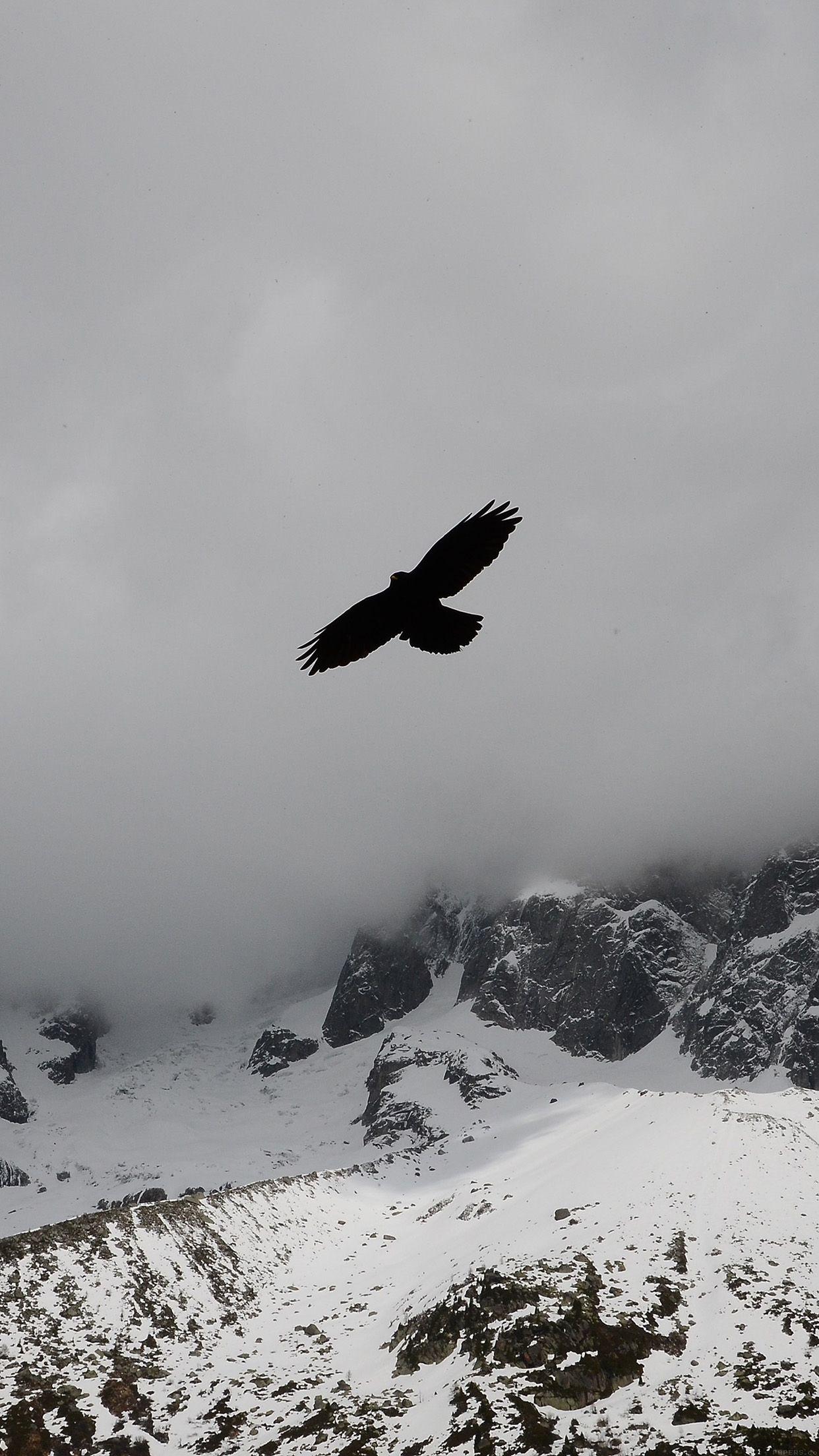 1242x2208 iPhone7papers revitt eagle mountain winter snow nature animal
