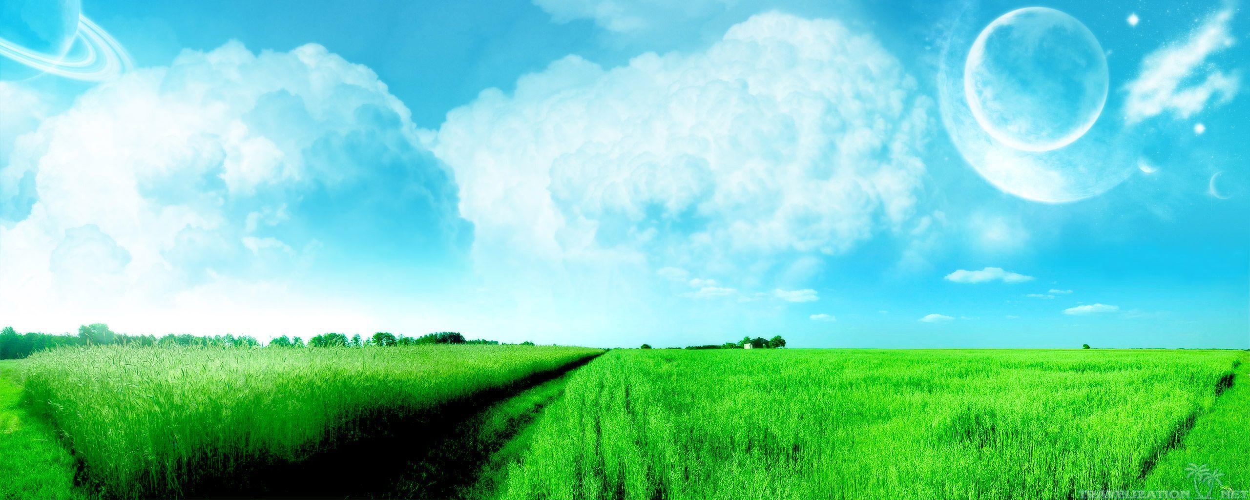 2560x1024 Free download You can find Dreamy Spring Field Dual Monitor Wallpaper in many [2560x1024] for your Desktop, Mobile & Tablet. Explore Dual Monitor Wallpaper of Spring. Windows 7 Dual