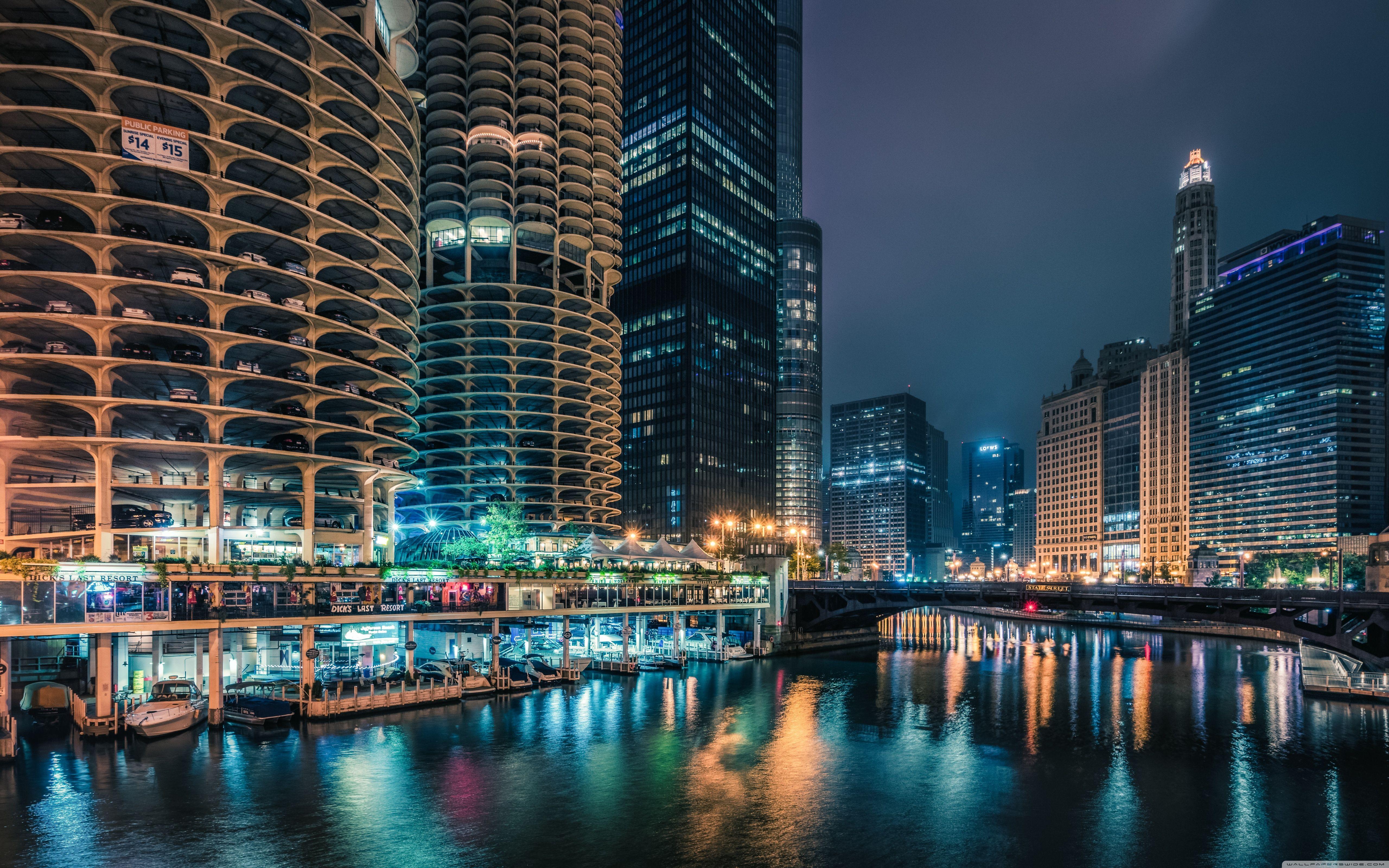 5120x3200 Chicago at Night Ultra HD Desktop Background Wallpaper for 4K UHD TV : Widescreen & UltraWide Desktop & Laptop : Tablet