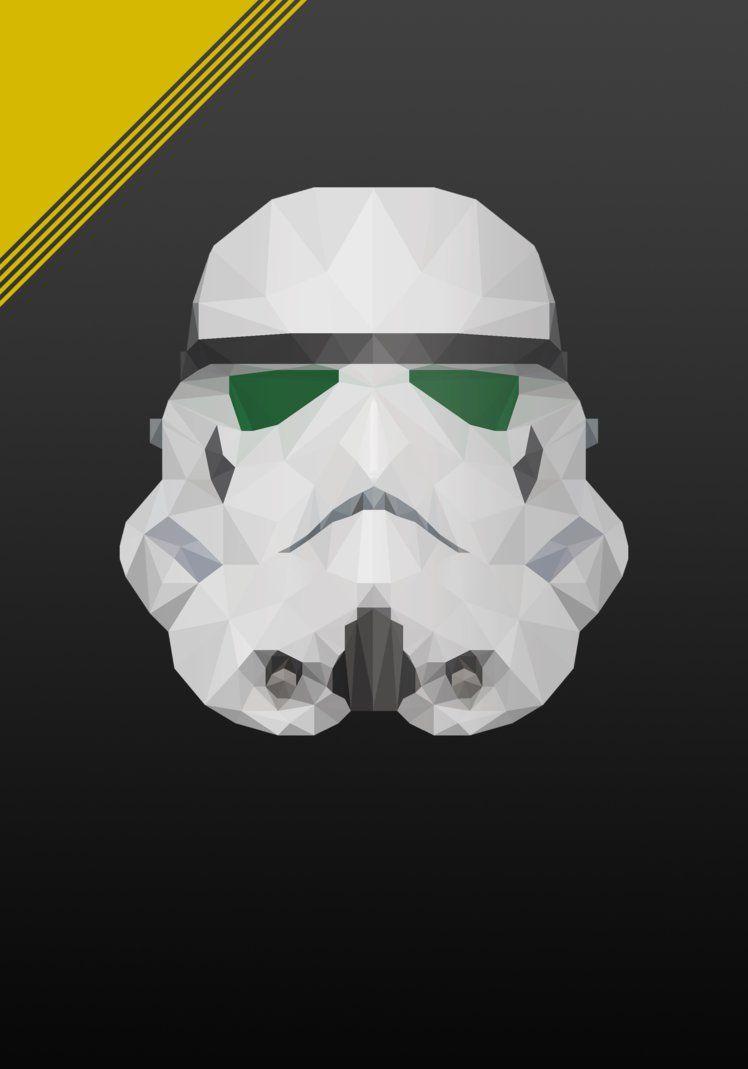 Hình nền iPhone 748x1069 Low Poly Stormtrooper