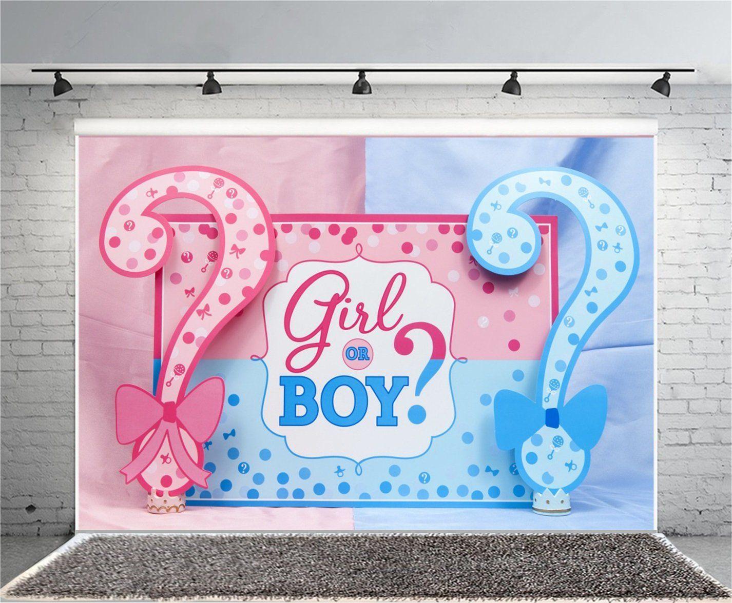 1426x1176 AOFOTO 6x4ft Girl or Boy Gender Reveal Backdrop Baby: Amazon.in: Electronics