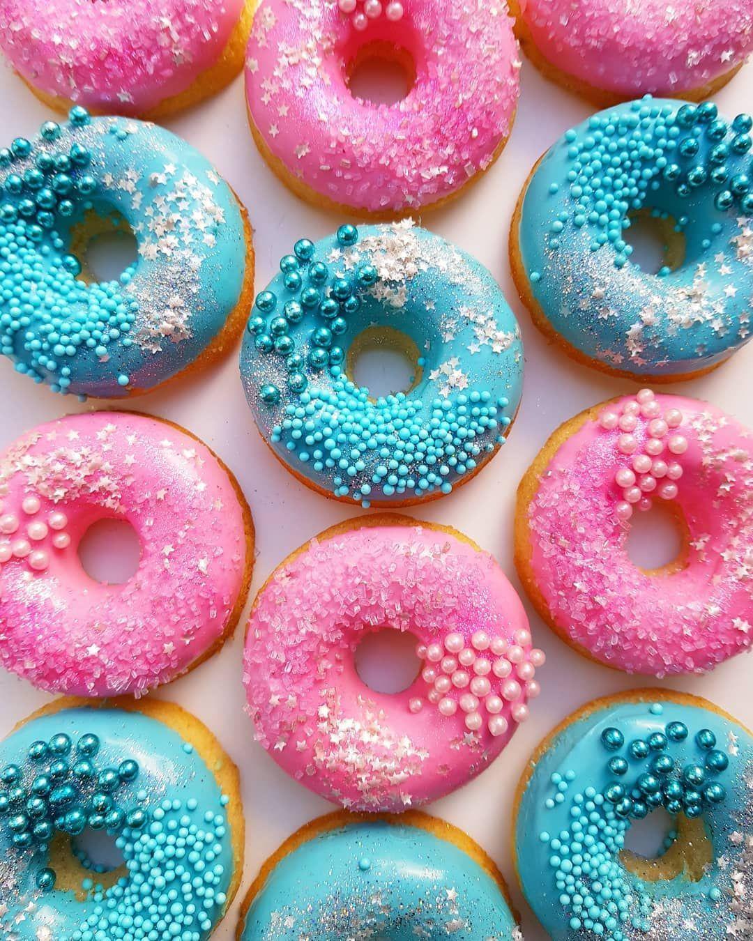 1080x1350 Sugar & Salt on Instagram: “Donuts for a gender reveal baby shower