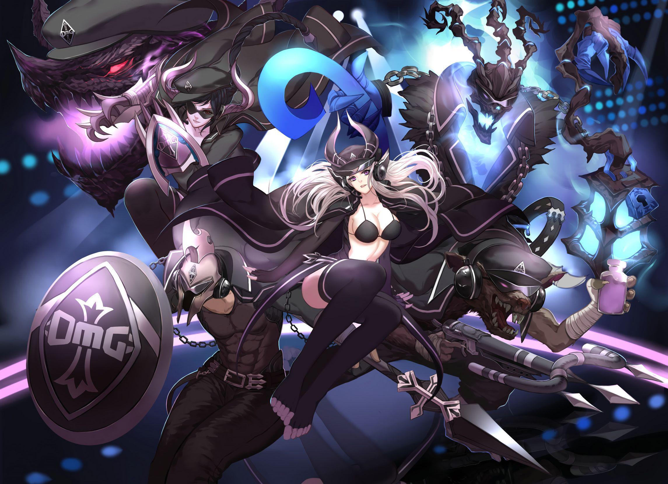 2291x1662 Omg Syndra, Shyvana, Pantheon, Twitch & Thresh By Citemer Team Skins In Lol