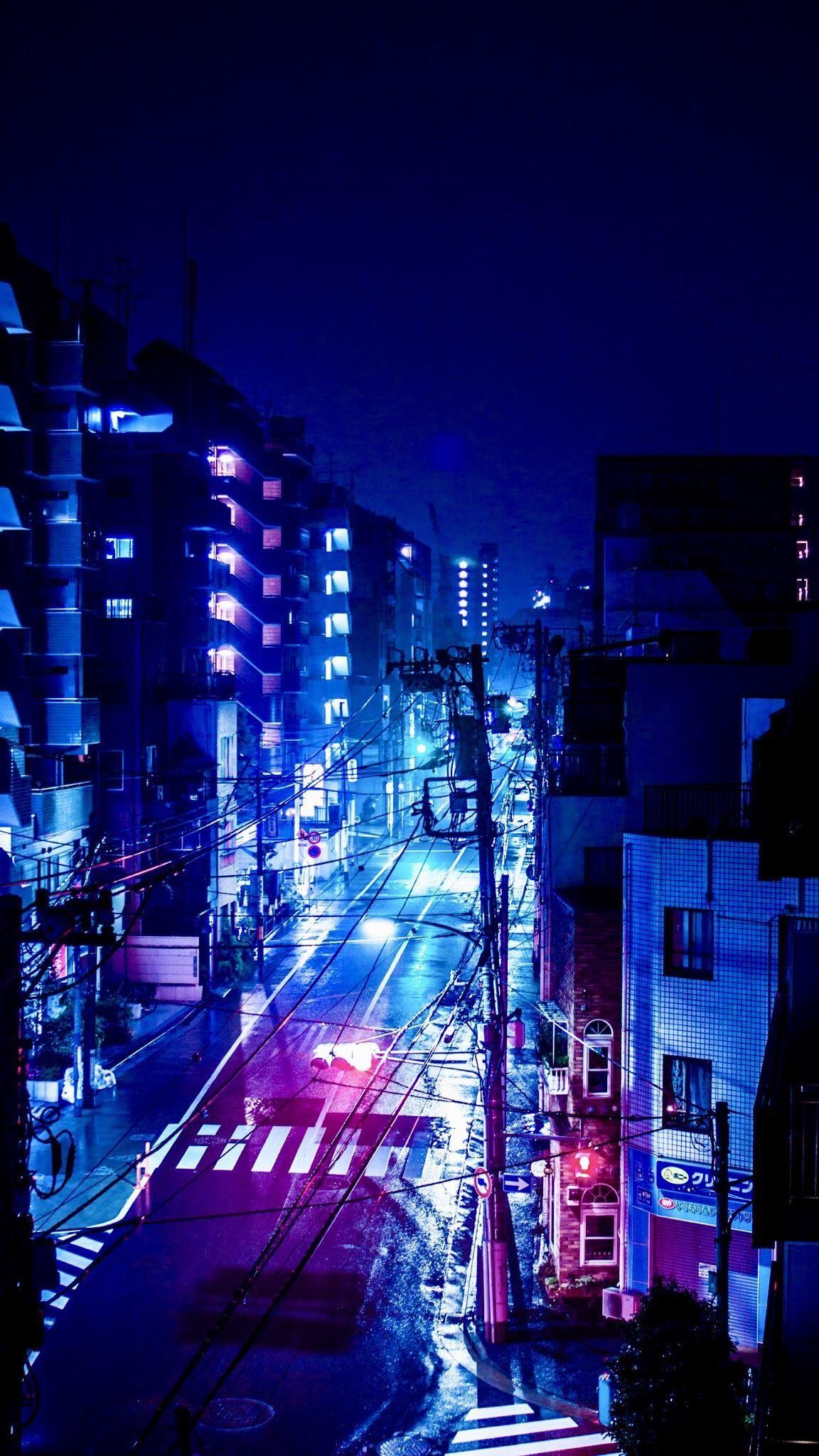 1152x2048 City Lights Download At 2018 07 City Lights #iphonewallpaper #phonewallpaper #back. City Wallpaper, City Aesthetic, Anime City