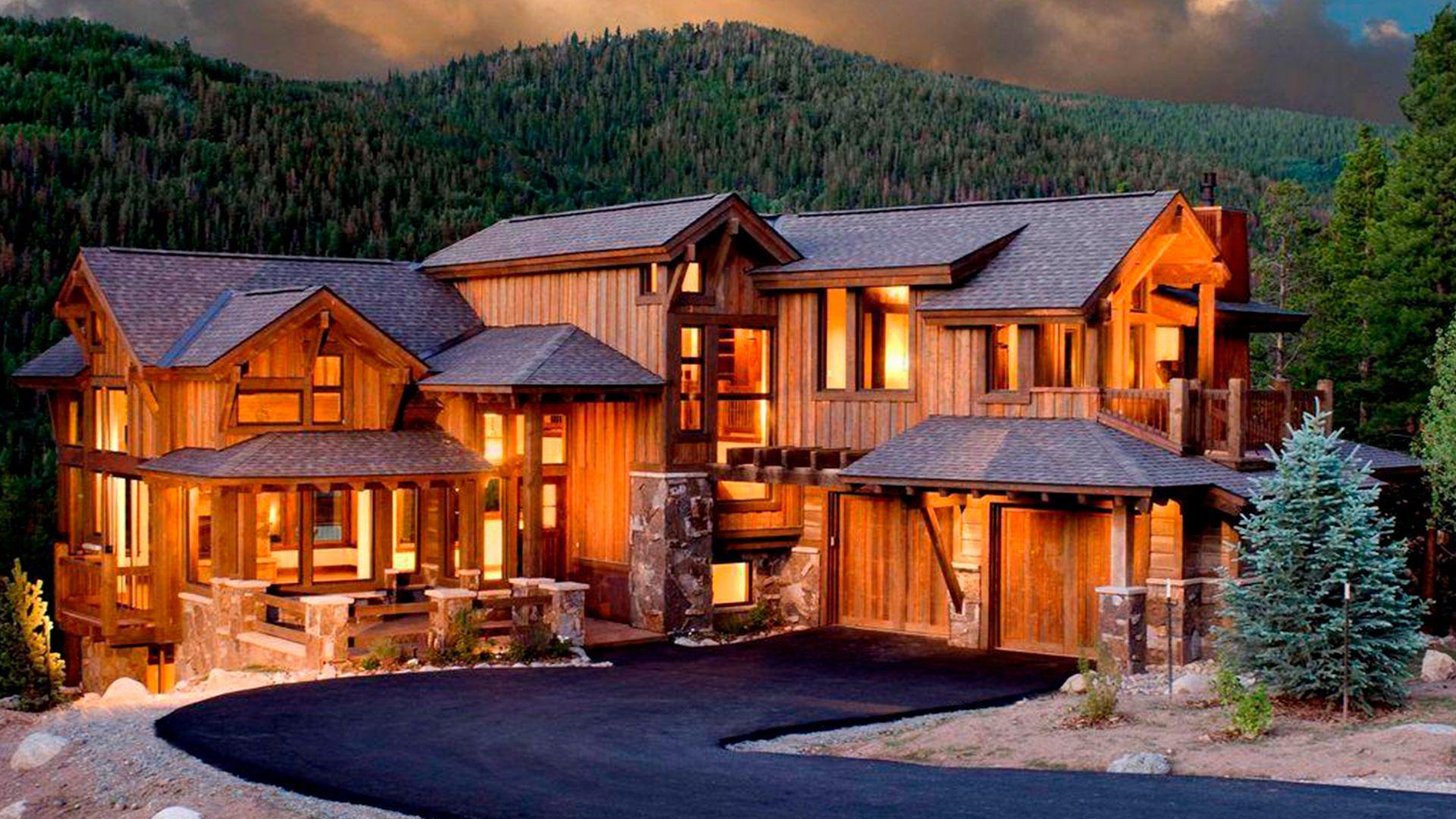 1920x1080 Luxury house in the mountains wallpaper