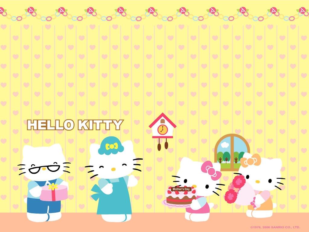 1024x768 Hello Kitty cartoon