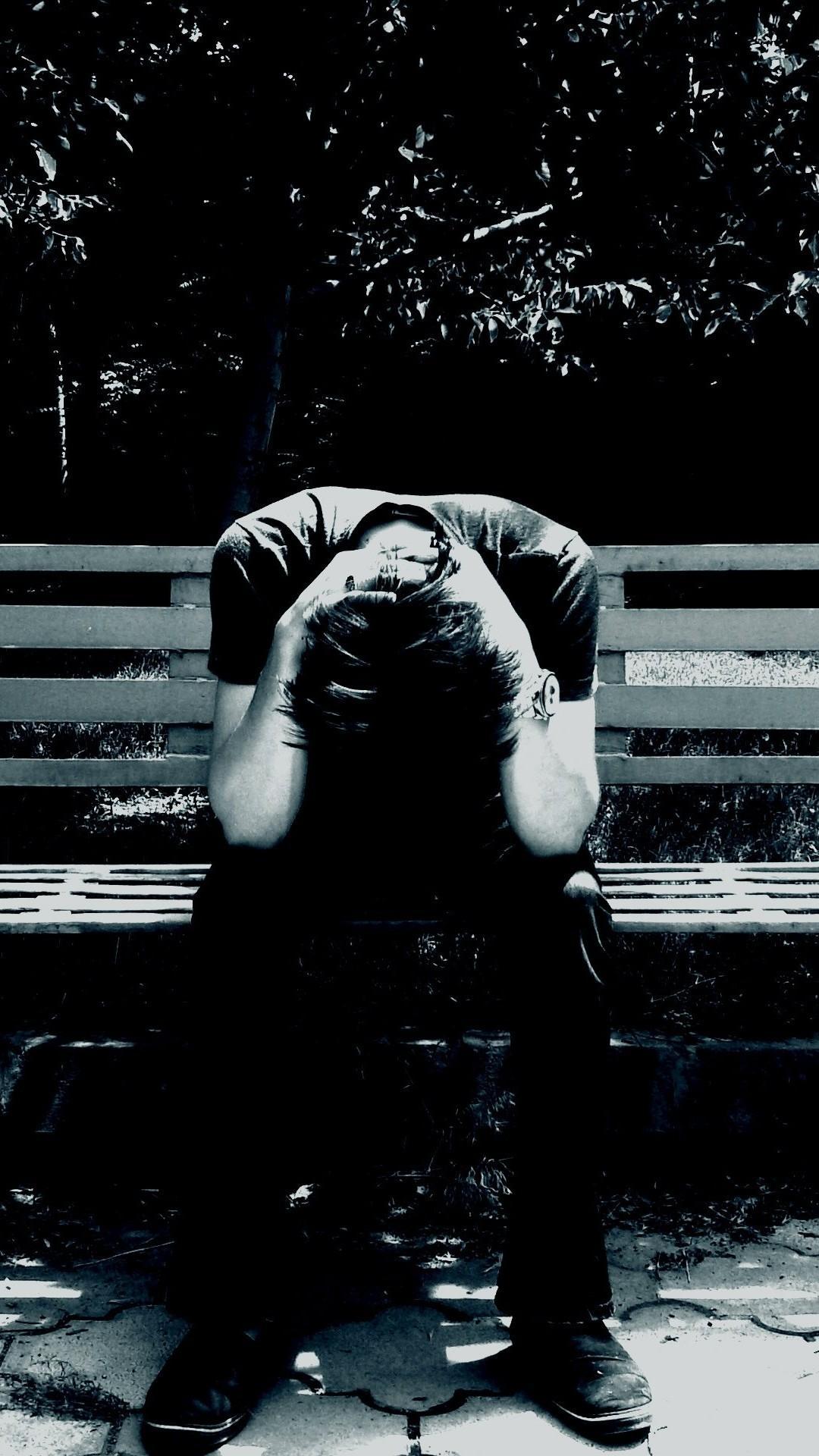 1080x1920 Sad Man Wallpaper