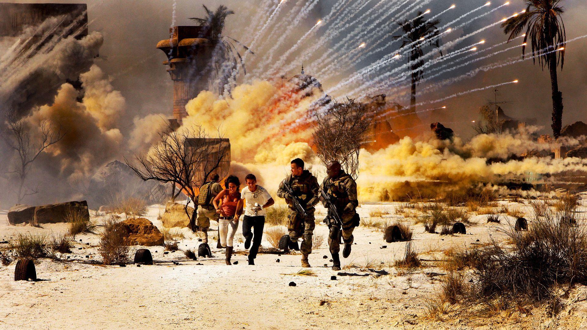 1920x1080 Wallpaper. Movies. photo. picture. Megan Fox, explosion, military, Transformers smoke