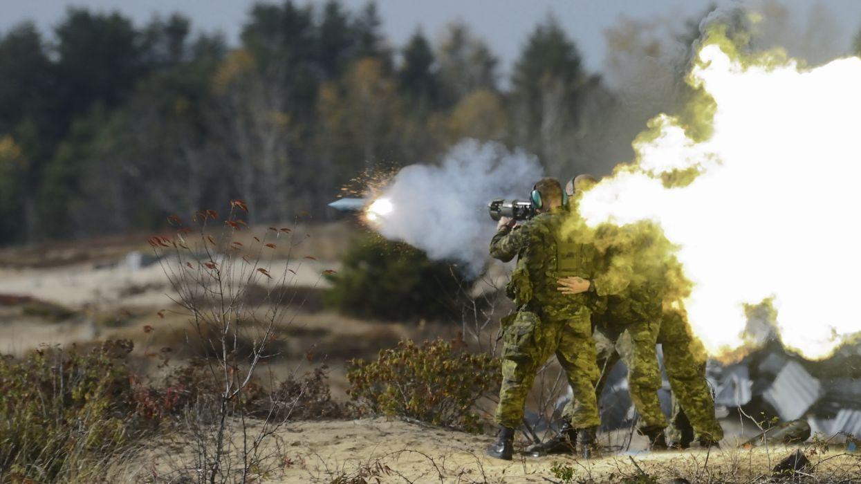 1245x700 Soldiers back blast Explosion Infantry Army MIssle military f wallpaperx1440